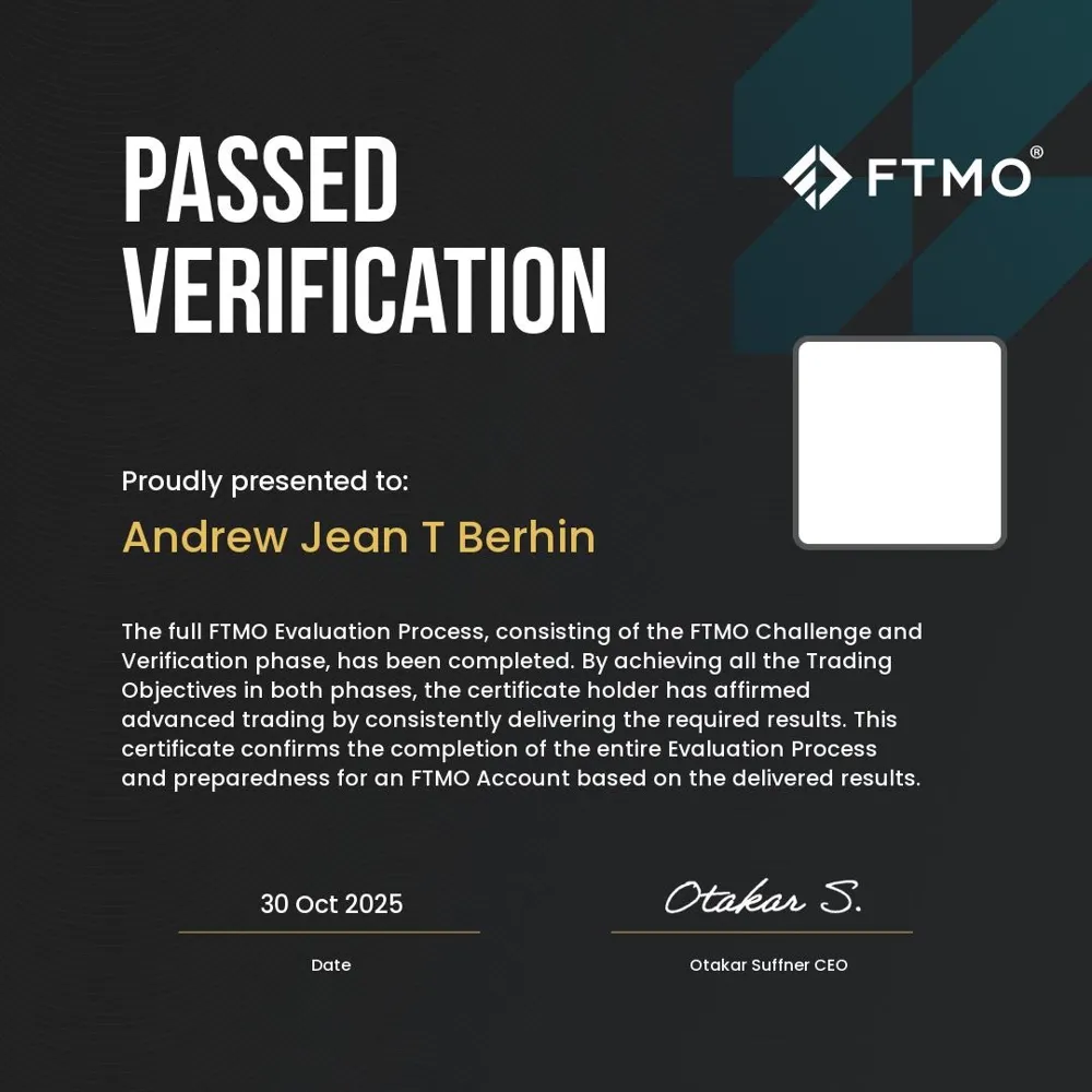 Vérification FTMO validée (octobre 2025)